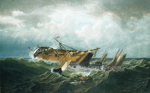 Shipwreck Off Nantucket William Bradford Ölgemälde